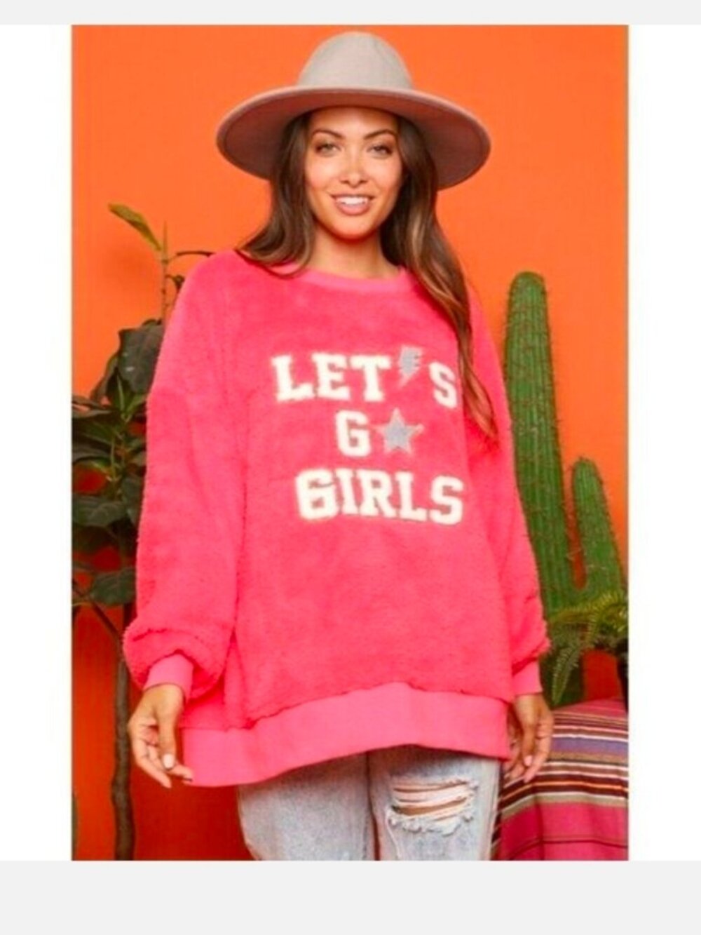 Fantastic Fawn Oversized Fleece Pullover